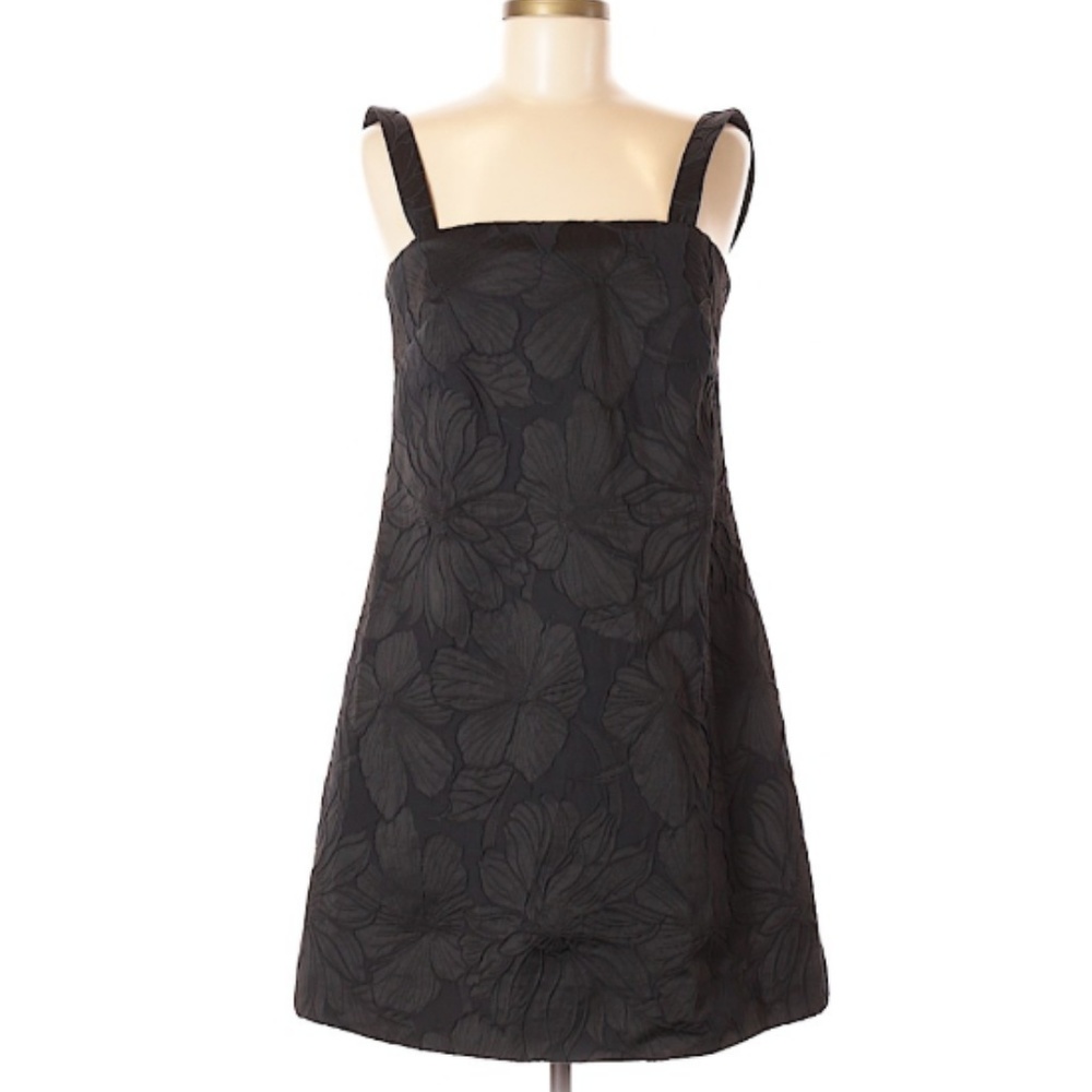 J Crew Black Floral Embossed Convertible Dress - Picture 4 of 6